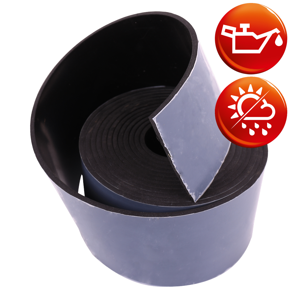 CR schwarz 65Sh Rollen einseitig selbstklebend CR schwarz 65Sh Rollen einseitig selbstklebend