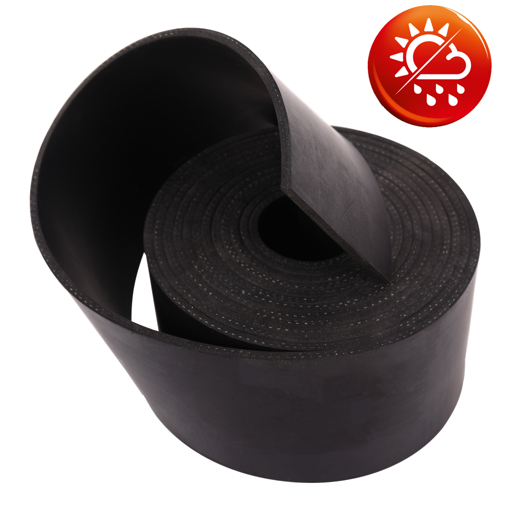 EPDM schwarz 65Sh mit 2 Gewebeeinlagen Rollen 