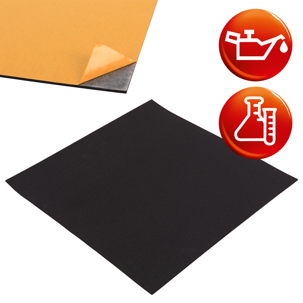 NBR Zellkautschuk schwarz Platten einseitig selbstklebend NBR Zellkautschuk schwarz Platten einseitig selbstklebend